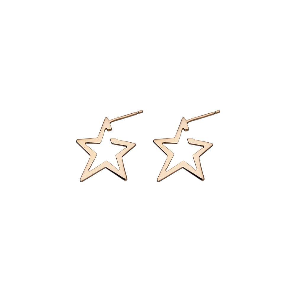 Jennifer Zeuner Jewelry Sade 3/4" Hoops 18k yellow gold plated silver