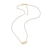 Jennifer Zeuner Jewelry Serafina Mini Cursive Nameplate Necklace