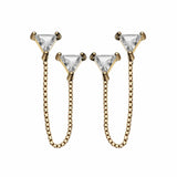 Jennifer Zeuner Jewelry Trina Earrings 18k yellow gold plated silver