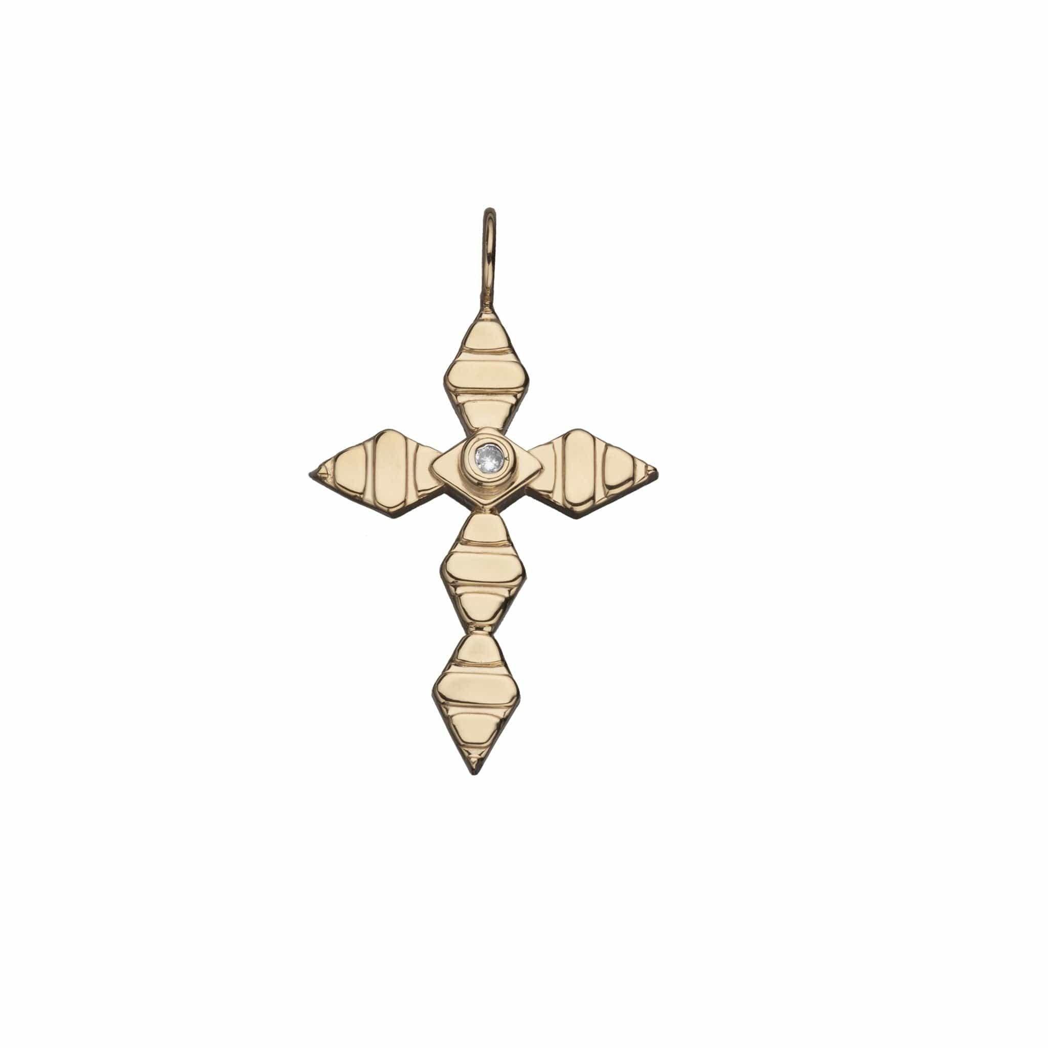 Jennifer Zeuner Jewelry Vince Charm gold vermeil
