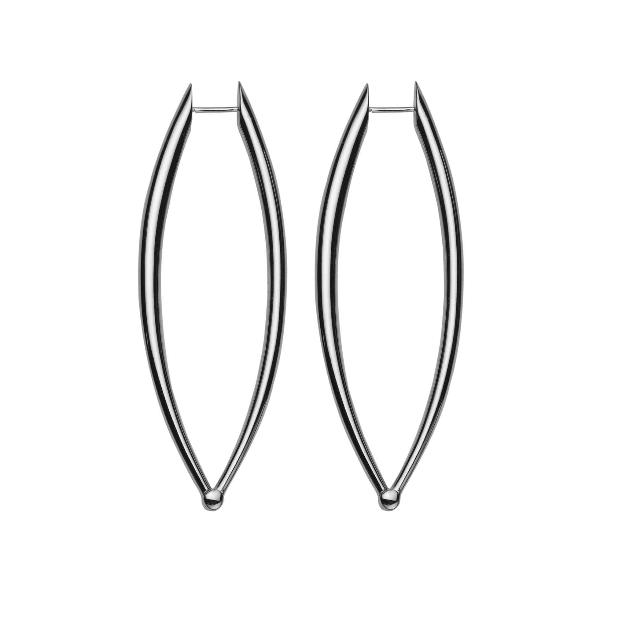 Jennifer Zeuner Jewelry Willa 2.75" Hoops sterling silver