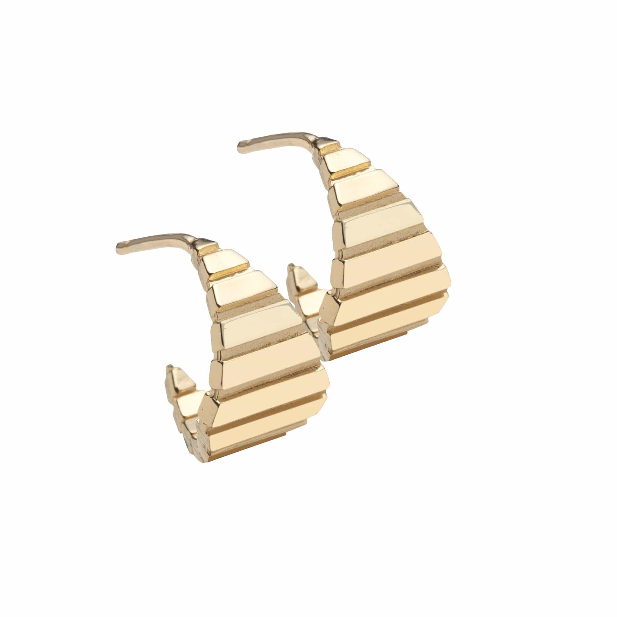 Jennifer Zeuner Jewelry Xavier Earrings 18k yellow gold plated silver