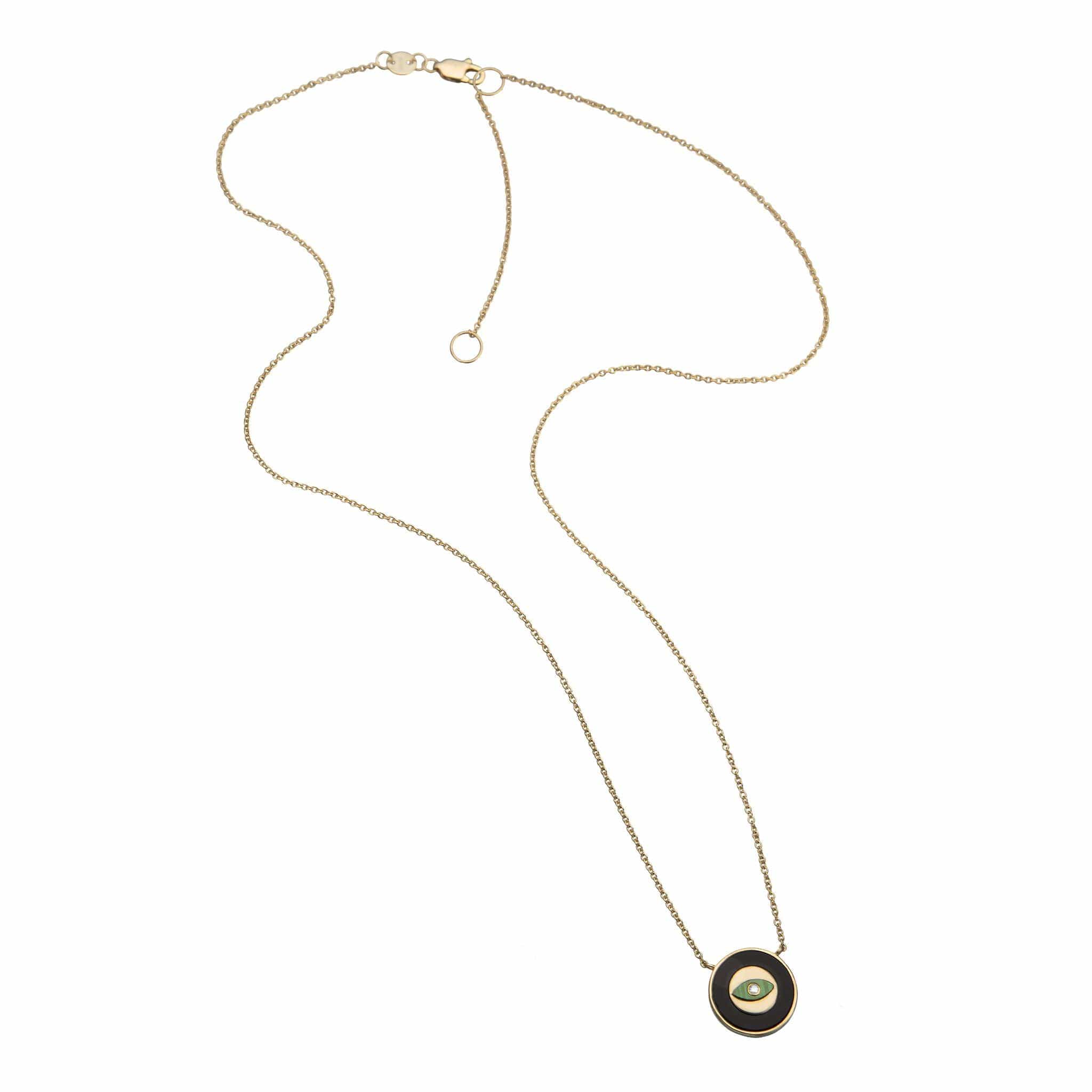Jennifer Zeuner Jewelry Yani Mini Necklace 18k yellow gold plated silver